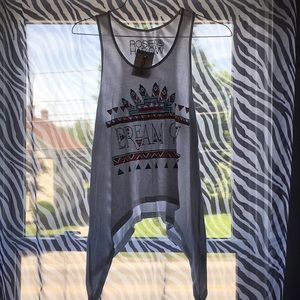White graphic tank